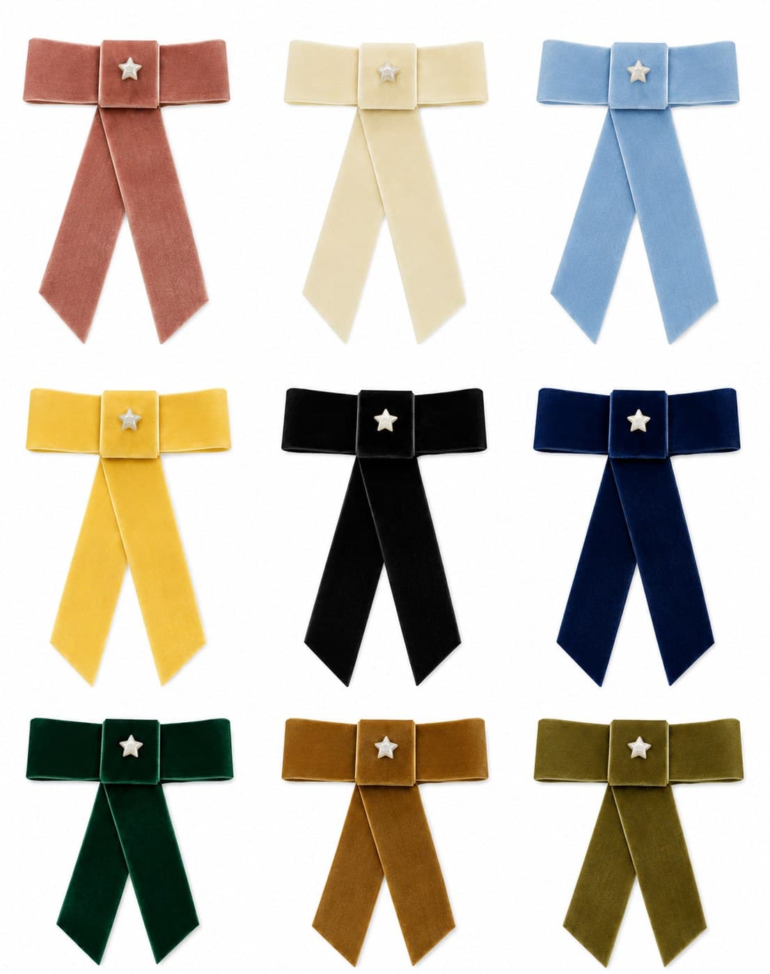 Lazo Ancho Charm Estrella Velvet NINA