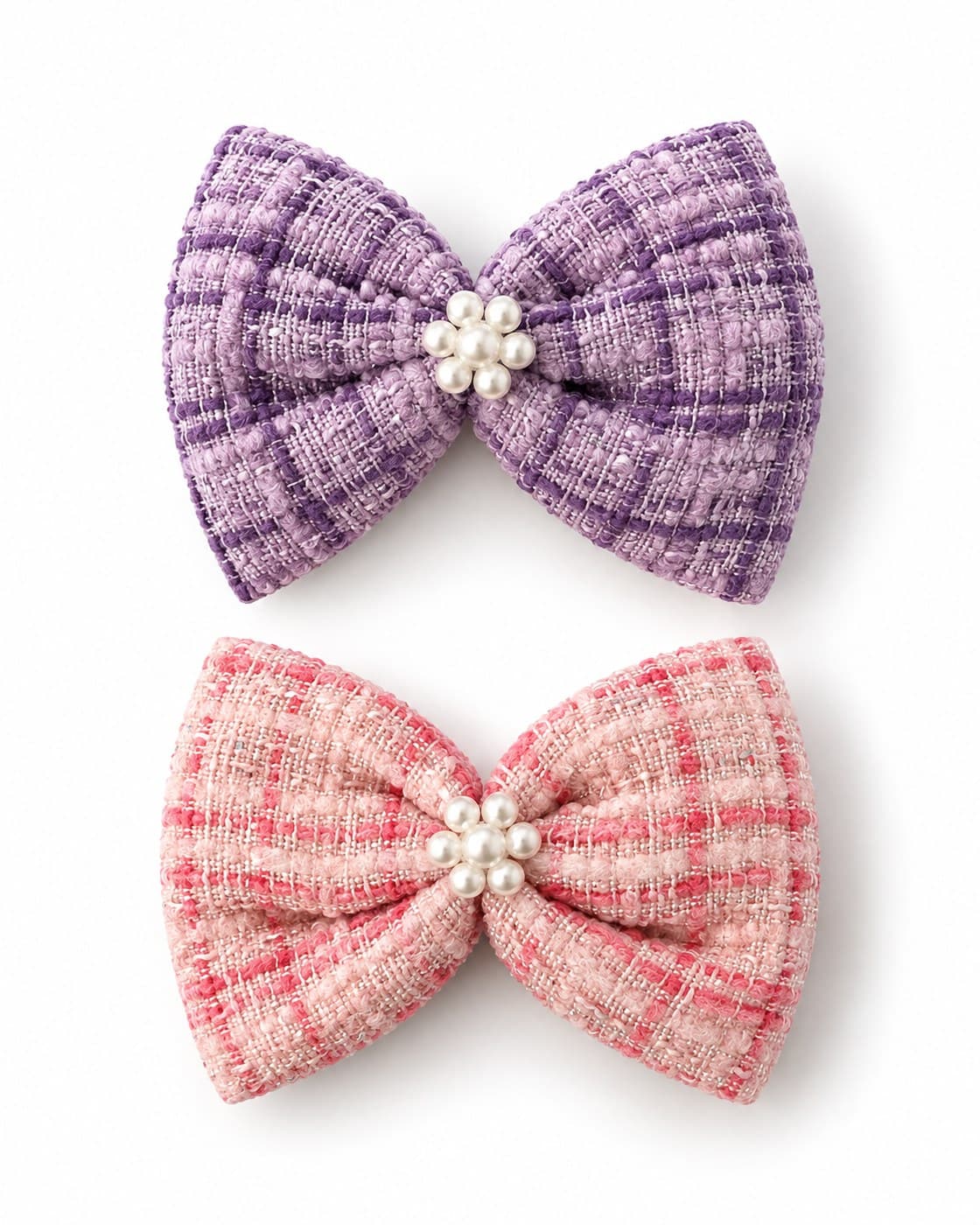 MONTANA Tweed Bow Alligator Clips